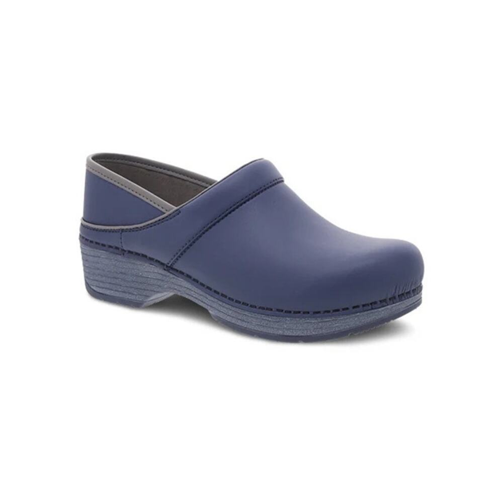 Dansko LT Pro Indigo Blue Leather Clogs Women’s Nursing Comfort - Size 38